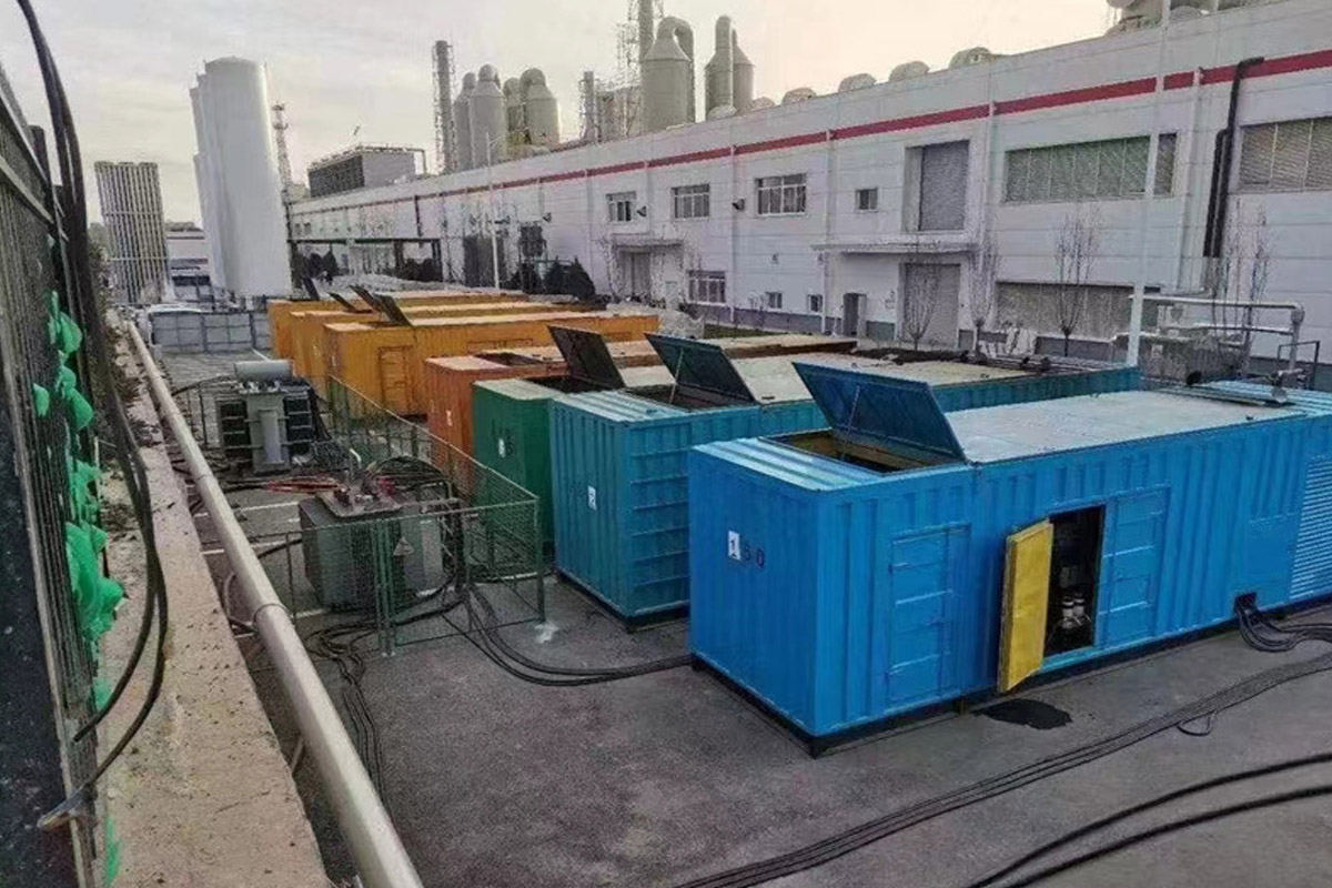 滦平发电机租赁施工现场